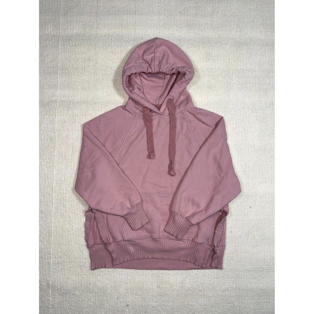 American Eagle Outfitters Hoodie Womens XS Pink Fleece Lined Raglan Sleeve